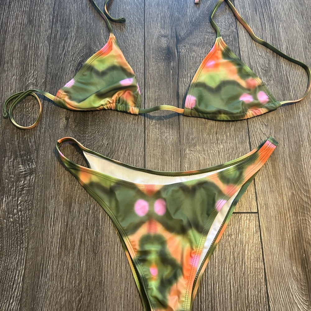 Colorful Tie-Dye Bikini Set